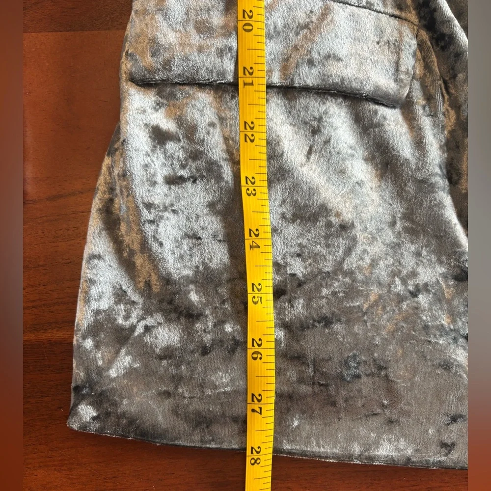 Zara Crushed Velvet Kimono Belted Blazer
